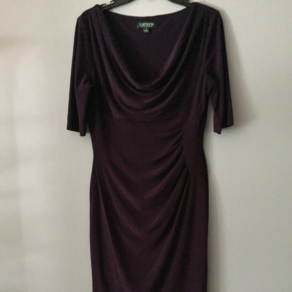 Ralph Lauren Eggplant Dress, Classic above knee